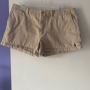 Ralph Lauren Tan Bermuda Shorts Classic Cotton Blend Size 12